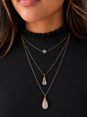 Vintage Gold Filled Triple Strand Necklace For A Small Neck Dainty
